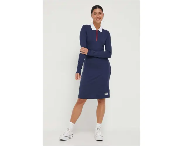 Fila rochie culoarea albastru marin, mini, drept