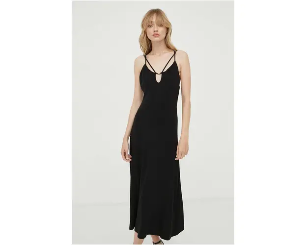 MICHAEL Michael Kors rochie culoarea negru, midi, evazati