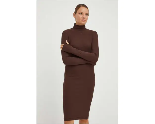 G-Star Raw rochie culoarea maro, mini, mulata