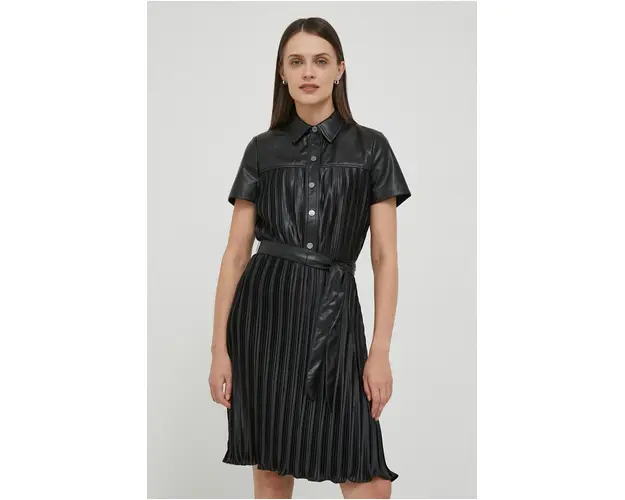Dkny rochie culoarea negru, mini, evazati