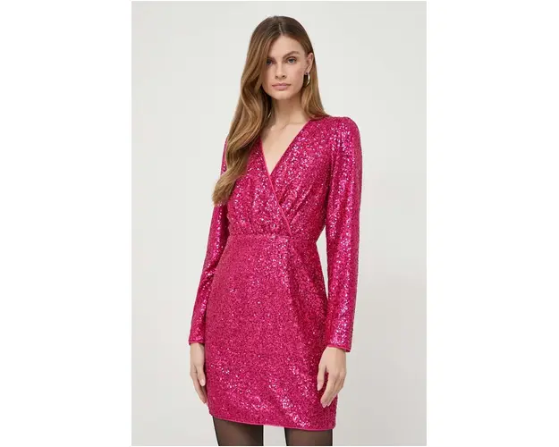 Morgan rochie culoarea roz, mini, evazati