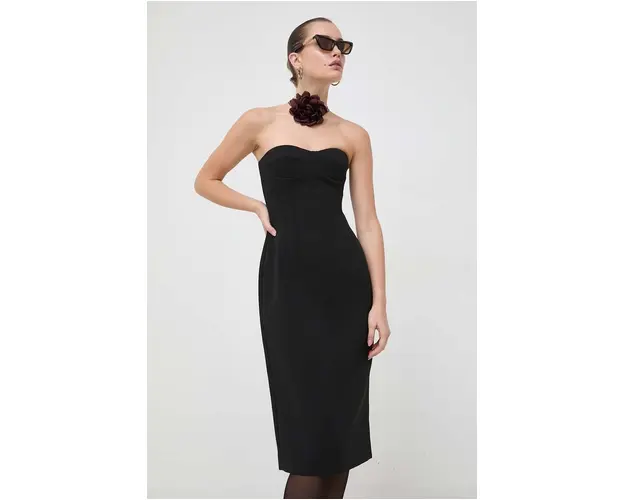 MAX&Co. rochie x Anna Dello Russo culoarea negru, midi, mulata