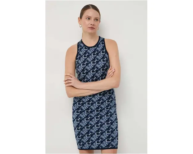 MICHAEL Michael Kors rochie culoarea albastru marin, mini, mulata