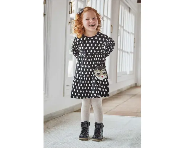 Mayoral rochie fete culoarea negru, mini, oversize