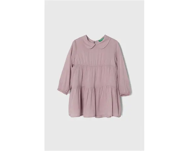 United Colors of Benetton rochie fete culoarea violet, mini, evazati