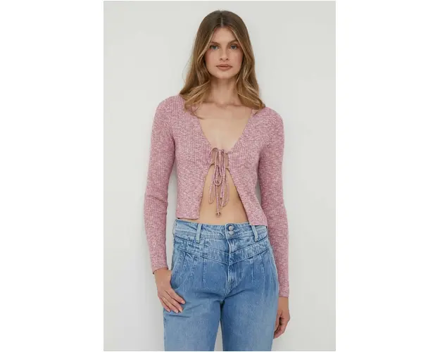 Pepe Jeans cardigan Danica femei, culoarea roz, light