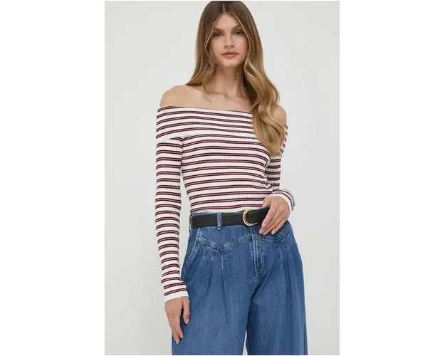 Pepe Jeans pulover Danna femei, culoarea alb, light