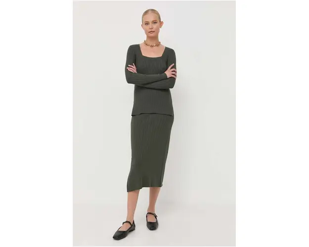 Max Mara Leisure pulover femei, culoarea verde, light