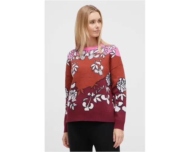 Roxy pulover din amestec de lana x Rowley femei, culoarea bordo