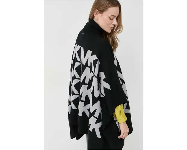 MICHAEL Michael Kors poncho din amestec de lana culoarea negru