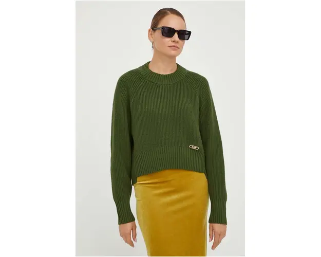 MICHAEL Michael Kors pulover de lana femei, culoarea verde