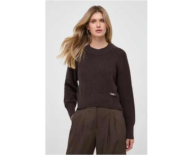 MICHAEL Michael Kors pulover de lana femei, culoarea maro
