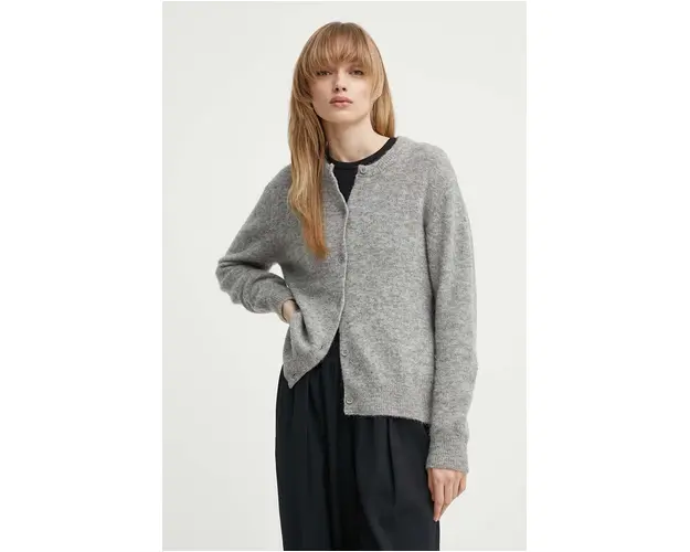 Samsoe Samsoe cardigan din lana NOR culoarea gri, light, F16422744