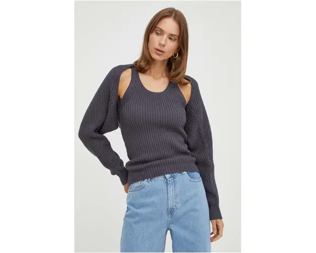 Herskind compleu din amestec de lana culoarea gri