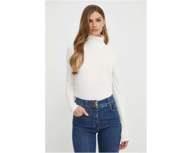Notes du Nord longsleeve femei, culoarea bej, cu guler
