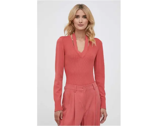 Sisley pulover femei, culoarea roz, light