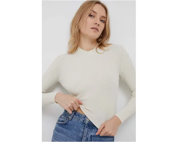 Sisley pulover femei, culoarea bej, light