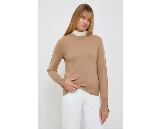 BOSS pulover de casmir x FTC culoarea bej, light