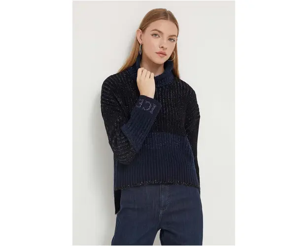 Iceberg pulover din amestec de lana femei, cu guler