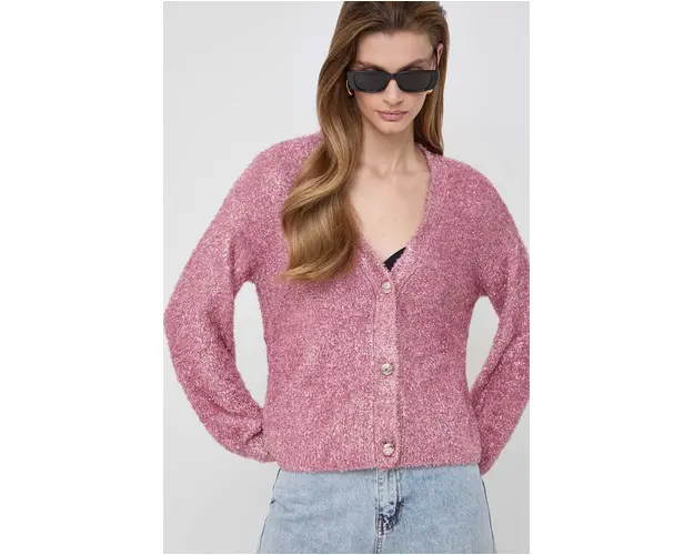 Morgan cardigan femei, culoarea roz, light
