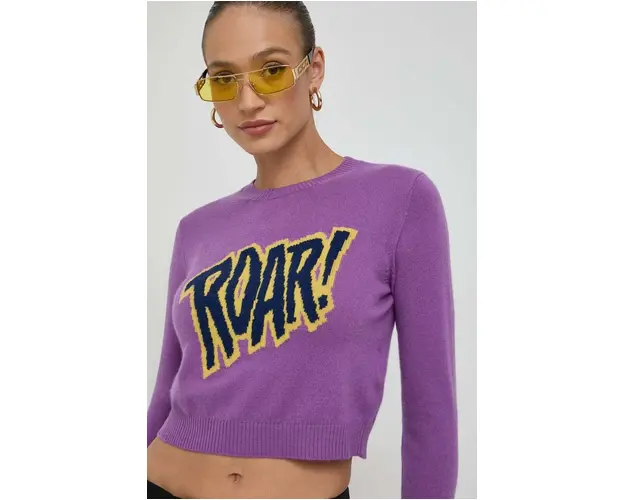 MAX&Co. pulover de lana femei, culoarea violet, light