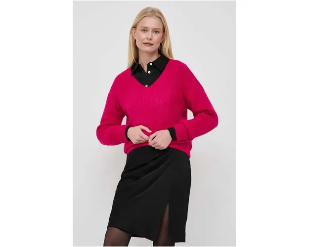 Morgan pulover din amestec de lana femei, culoarea roz