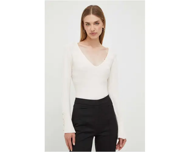 Morgan pulover femei, culoarea bej, light