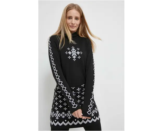 Newland longsleeve sport Diadema culoarea negru, cu turtleneck