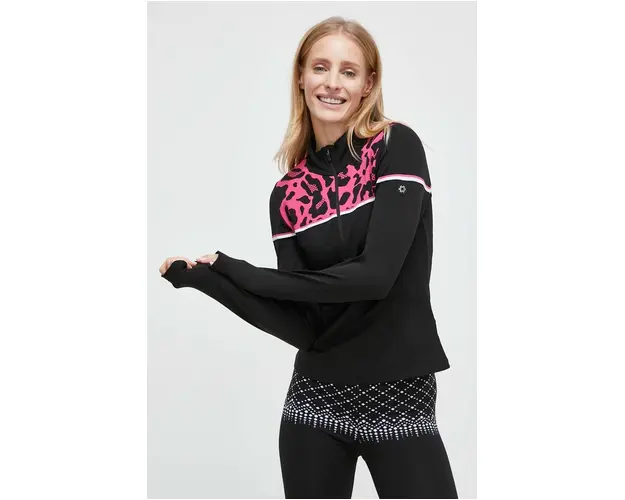 Newland hanorac Sibilla culoarea negru, cu imprimeu