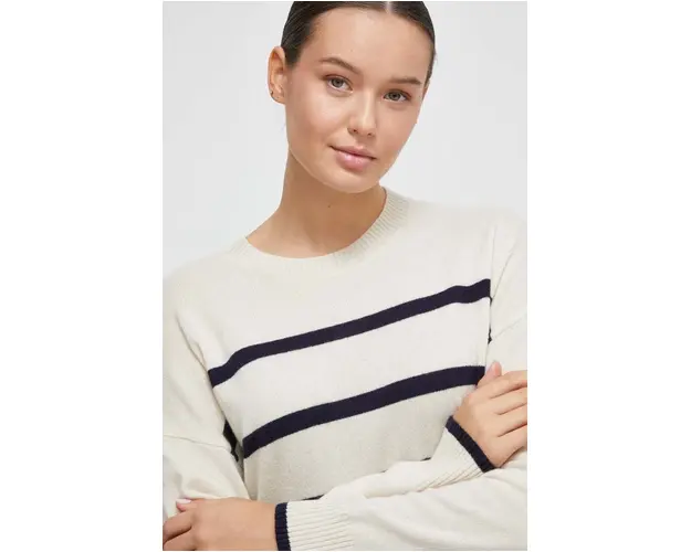 United Colors of Benetton pulover de casmir culoarea bej, light