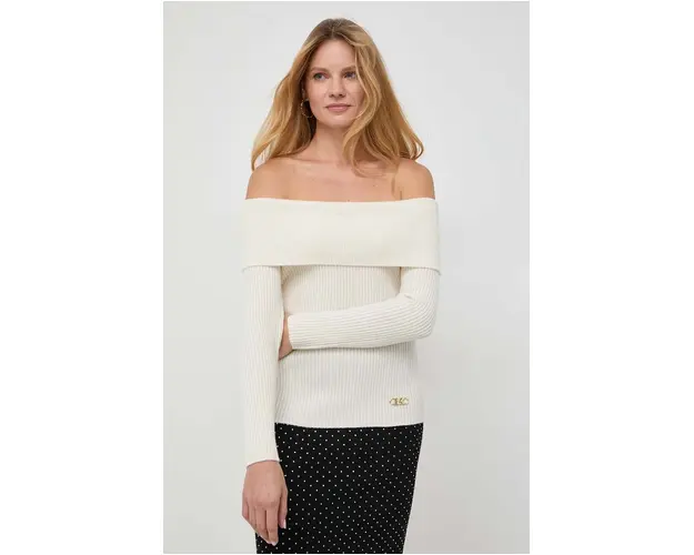 MICHAEL Michael Kors pulover de lana femei, culoarea bej