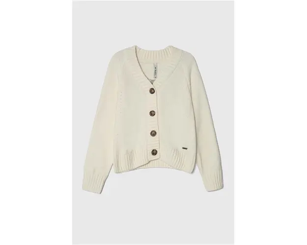 Pepe Jeans cardigan copii culoarea bej, calduros