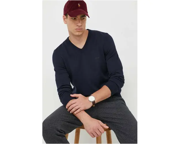 BOSS pulover de lana barbati, light