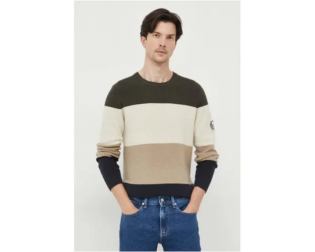 Lindbergh pulover de bumbac culoarea bej, light