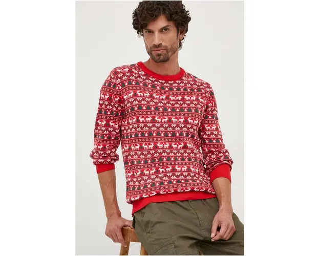 Lindbergh pulover barbati, culoarea rosu, light