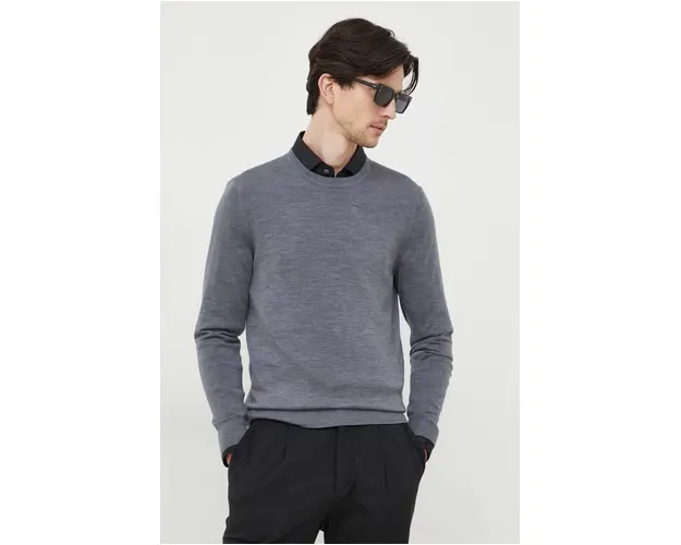 Michael Kors pulover de lana barbati, culoarea gri, light