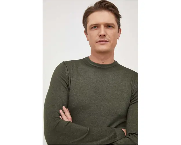 Colmar pulover de lana barbati, culoarea verde, light