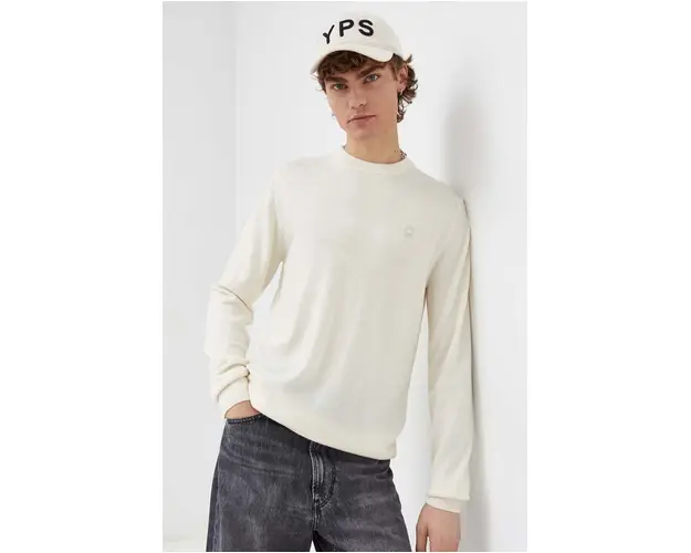 G-Star Raw pulover de lana barbati, culoarea verde, light