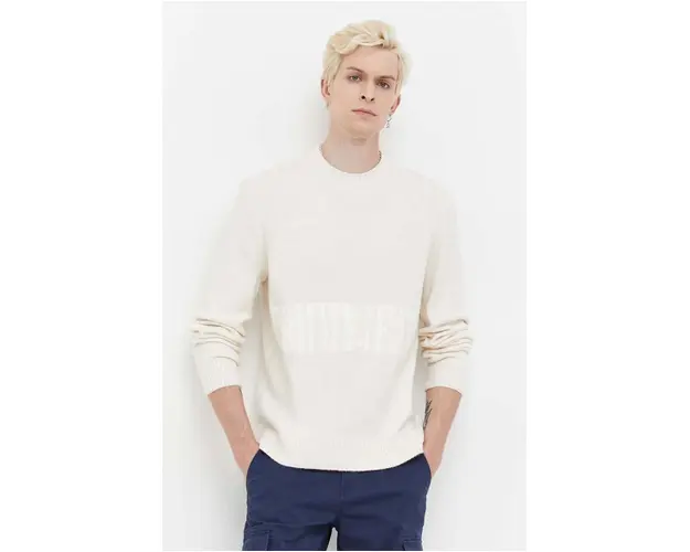 Tommy Jeans pulover barbati, culoarea bej