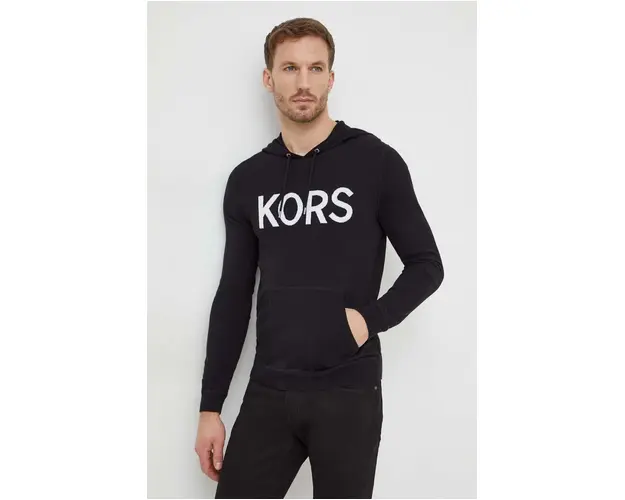 Michael Kors pulover de bumbac culoarea negru, light