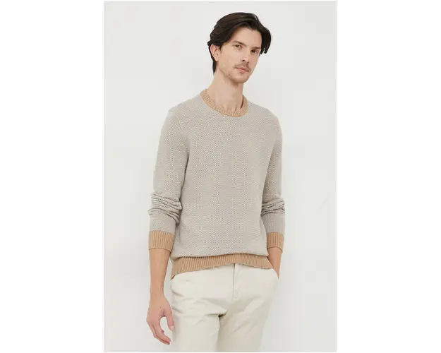 Michael Kors pulover din amestec de matase culoarea bej