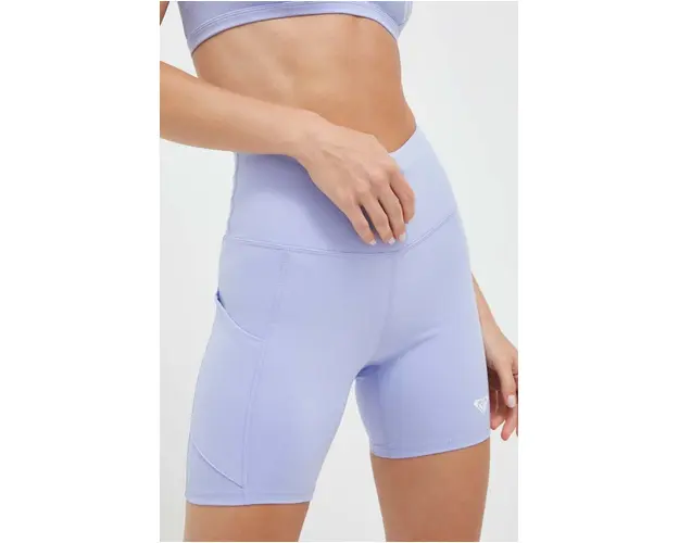 Roxy pantaloni scurti de antrenament Heart Into It x Mizuno neted, high waist