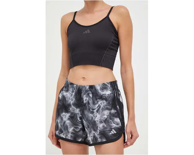 adidas Performance pantaloni scurti de alergare Marathon 20 culoarea gri, modelator, medium waist