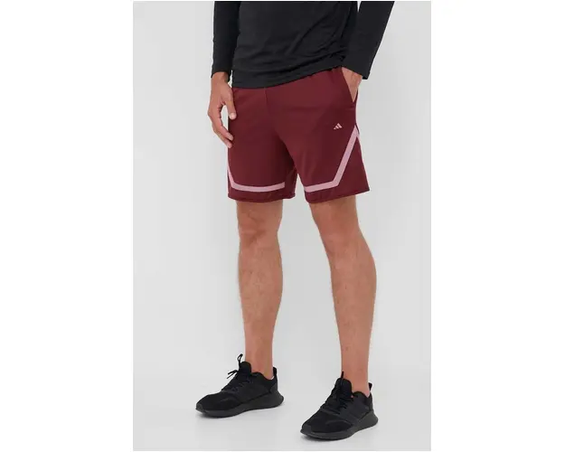 adidas Performance pantaloni scurti de antrenament Pro Block culoarea bordo