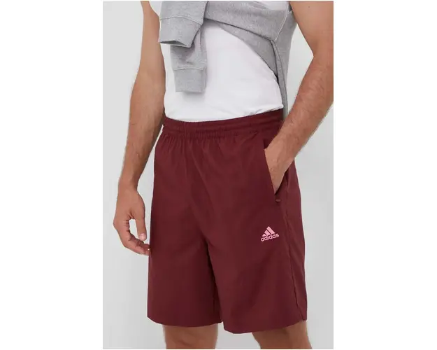 adidas pantaloni scurti barbati, culoarea bordo