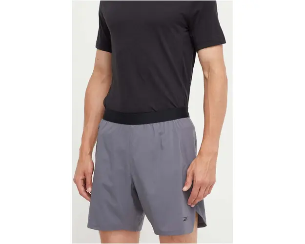 Reebok pantaloni scurti de antrenament Speed 3.0 culoarea gri