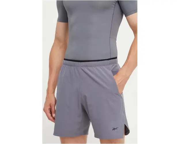 Reebok pantaloni scurti de antrenament Strength 3.0 culoarea gri
