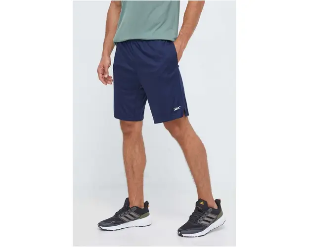 Reebok pantaloni scurti de antrenament Comm culoarea albastru marin