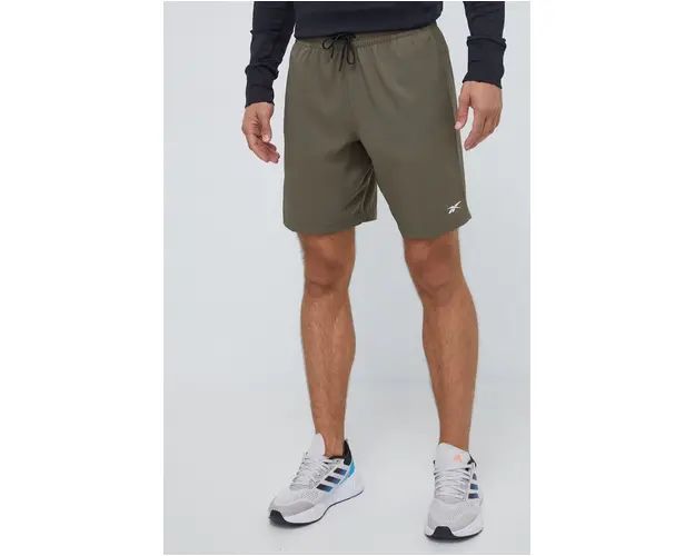 Reebok pantaloni scurti de antrenament Workout Ready culoarea verde