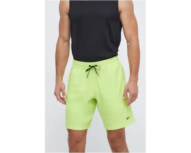 Reebok pantaloni scurti de antrenament Workout Ready culoarea verde